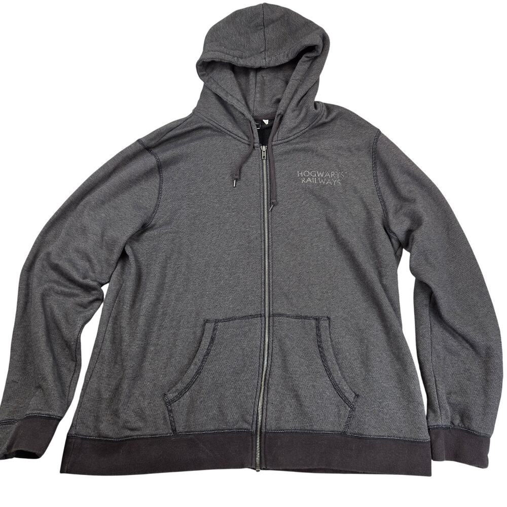 Harry Potter Hogwarts Railways Full Zip Hoodie Universal Studios Mens XL